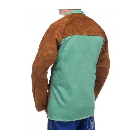 Weldas high quality welder leather jacket with propan back