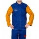 Weldas proban welder's jacket blue leather sleeves