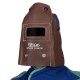 Weldas welder mask foldable leather - glass 110x50mm